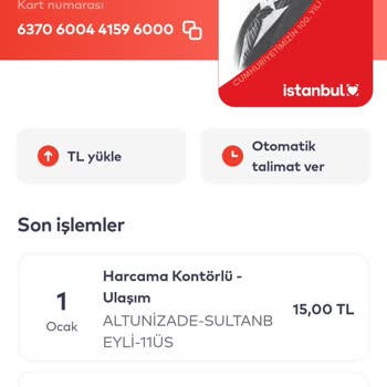 BELBİM (İstanbulkart) Ücretsiz Hakkımda Yararlanamadım