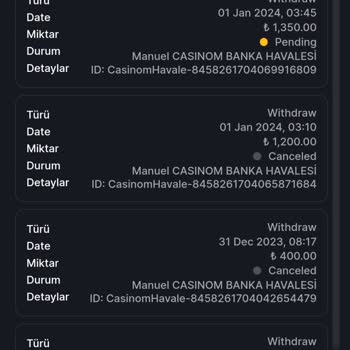 Casinom Casino Sitesinde Çekim Sorunu