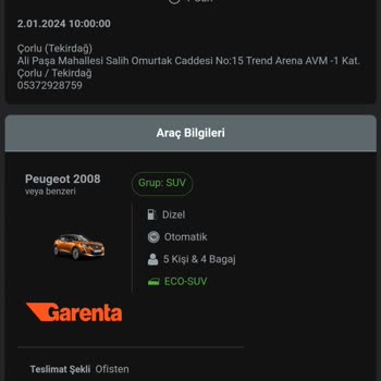 Garenta'dan Şikayetim Var