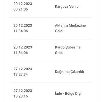 "Bir Günde Kargo" Firmasının İlgisizliği Kargomun Ulaştırılamaması