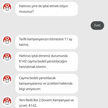Vodafone Tarifeyi Otomatik Yenileme