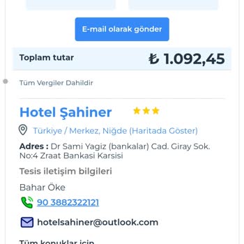 Otelz Niğde'deki Otelde Yaşanan Rahatsızlık Ve İade Talebi
