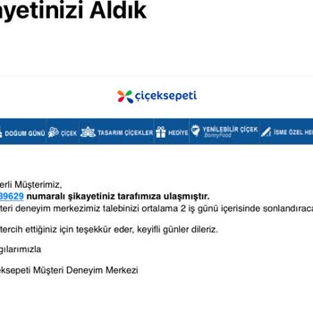Çiçek Sepeti'nden Siparişim Ve Kargomla Alakalı Bilgi Alamıyorum