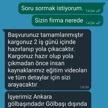 Esentürk Paketleme İşlemi İçin Önlem Talebi