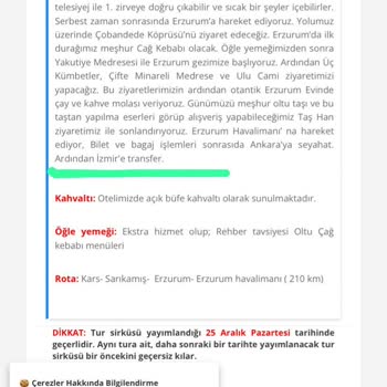 Maxi Gezi İzmir Çıkışlı Doğu Ekspresi Turu