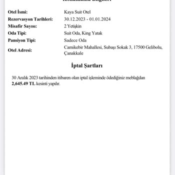 Obilet Otel İptali Sorunu