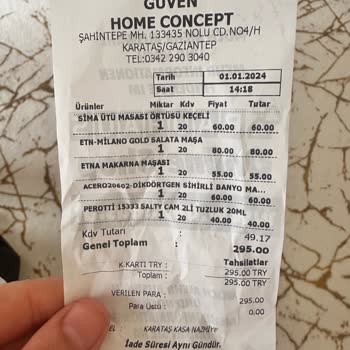 Güven Plast Home Concept Güven Plastik Karataş Kasada Fazla Fiyat Çıkarıyor