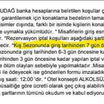 Bof Hotel Uludağ Ve ETS Tur'da İptal, Değişim Hakkımın Yok Sayılması