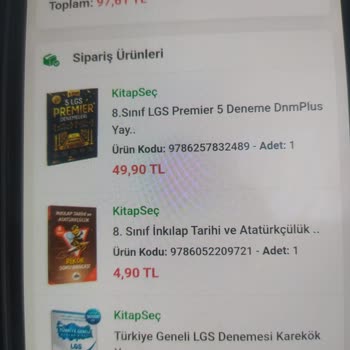 Kitap Seç Yanlış Ürünün Onayı
