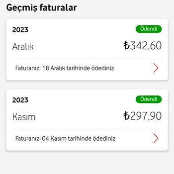 Vodafone Pay Ödenmemiş Fatura Mesajı