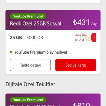 Vodafone Faturalı Hat Tarife Zammı