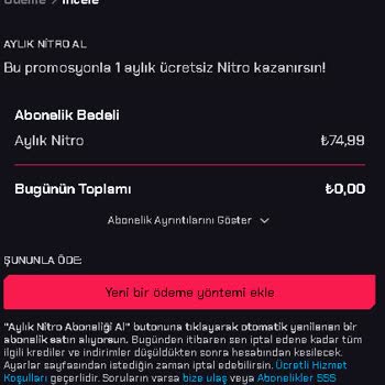 Discord Nitro Hediyesi İçin Kredi Kartı Şartının Değerlendirilmesi