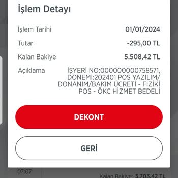 Ziraat Bankası Pos Bakım Ücreti