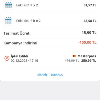Bisu İade Ve Sipariş İptali