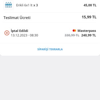 Bisu İade Ve Sipariş İptali