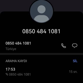 0850 484 10 81 Numaralı Bilinmeyen Numara