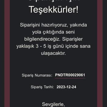 Pandora Mücevher Pandora İade Oluşturamıyorum