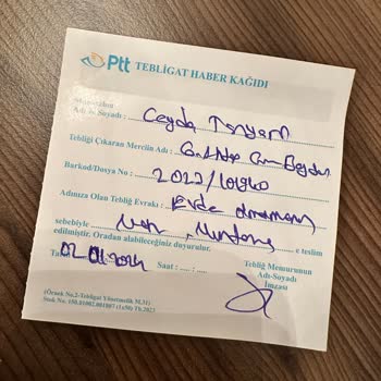 PTT Kargo PTT Usulsüz Tebligat