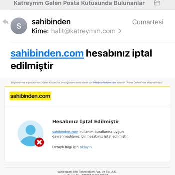 Sahibinden Üyelik İptali Ve İlan Aktivasyon Sorunu