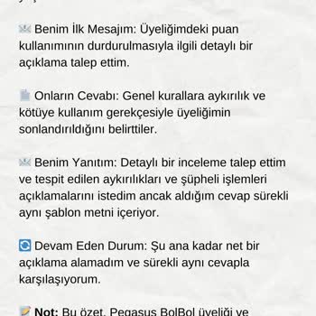 Pegasus Bol Bol Üyeliği Ve Bolpuan Kullanımında Yaşanan Mağduriyet