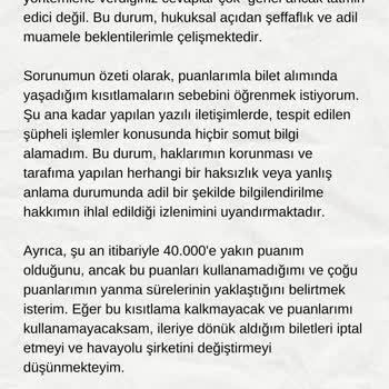 Pegasus Bol Bol Üyeliği Ve Bolpuan Kullanımında Yaşanan Mağduriyet