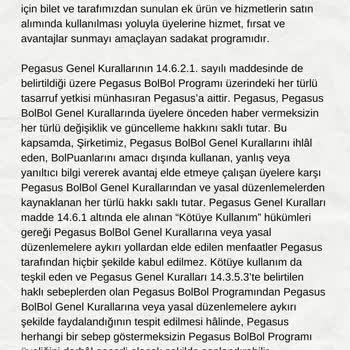 Pegasus Bol Bol Üyeliği Ve Bolpuan Kullanımında Yaşanan Mağduriyet