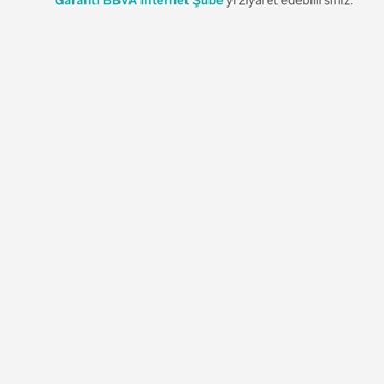Garanti Bankası Bilgi Güncellemesi