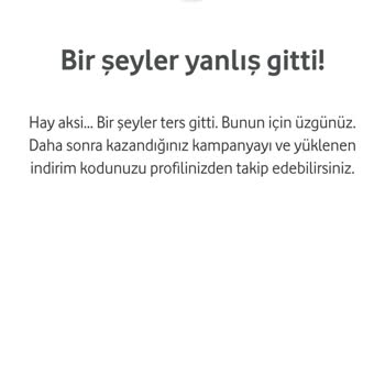 Vodafone Yanımda Hediye Çarkı Yüklenmeyen İnternet