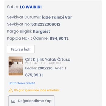 LCW İade Ürünü Mağazadan Kabul Etmiyor