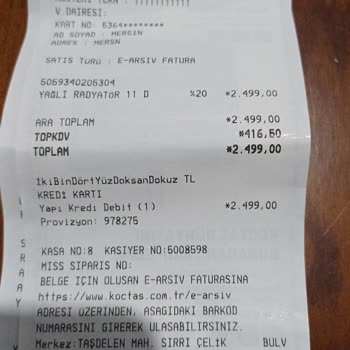 Koçtaş Yağlı Radyatör Isıtmıyor.