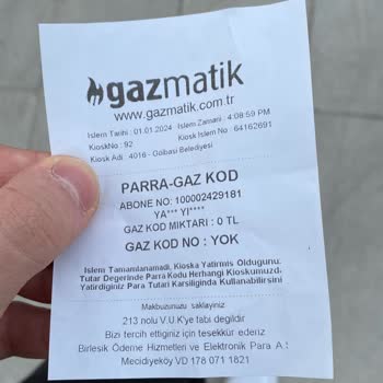 Gazmatik'ten Gaz Aldık Yüklenmedi