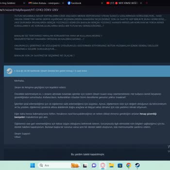 Steam Guard Ve Destek Ekibi Sorunu Çözmüyor