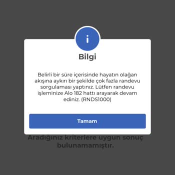 MHRS (Merkezi Hekim Randevu Sistemi) Randevu Alamama Sorunu