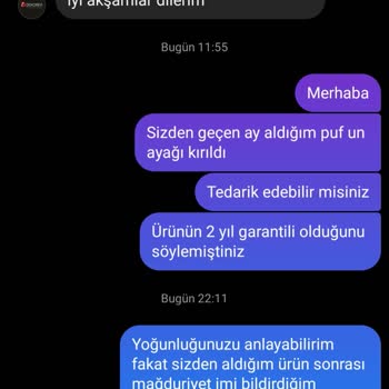 Dekorevi Mobilya Hayal Kırıklığı: Kırık Ayaklı Puf Sorunu