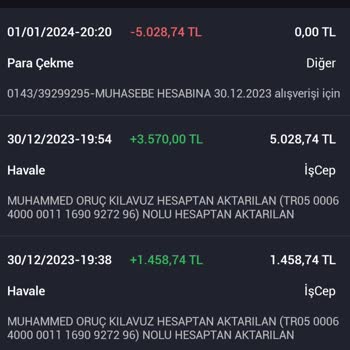 İş Bankası Muhasebe Hesabına İzinsiz Para Transferi.