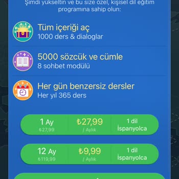 Mondly Premium Alınmasına Rağmen Kullanılmıyor