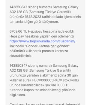 Hepsiburada İkinci El Telefonun Yeni Gibi Satılması Şikayeti