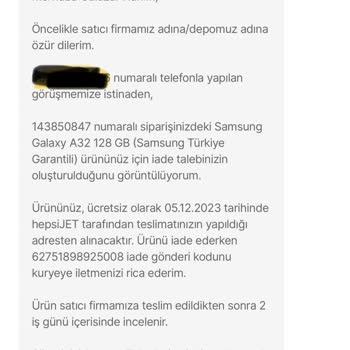 Hepsiburada İkinci El Telefonun Yeni Gibi Satılması Şikayeti