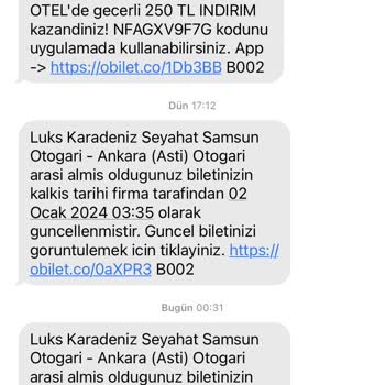 Lüks Karadeniz Otobüs Kalkış Saatleri Yanlış