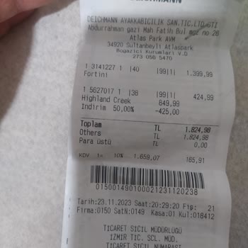 Deichmann Bot Yırtığı Olumsuz Yanıt