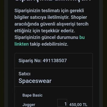 Spaceswear Kargom Gelmedi Yardım İsteyin