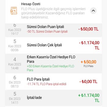 FLO Ayakkabı Alışveriş Çeki İptal Edilmiş