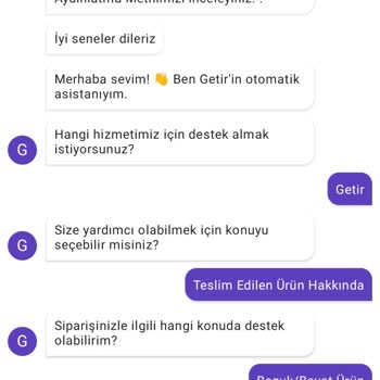 Getir Bayat Ürün Satıyor
