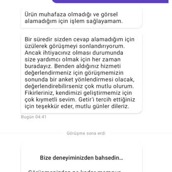 Getir Bayat Ürün Satıyor