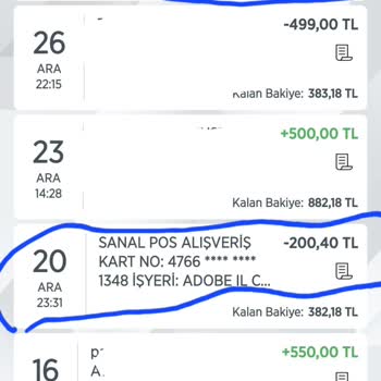 Adobe İllustrator 2 Kere Rızam Olmadan 10 Gün Aralık İle Paramı Çekti