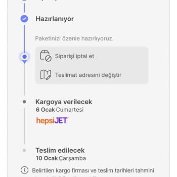 Hepsiburada Da Hazırlanıyor Aşamasındaki Siparişi İptal Etmemesi