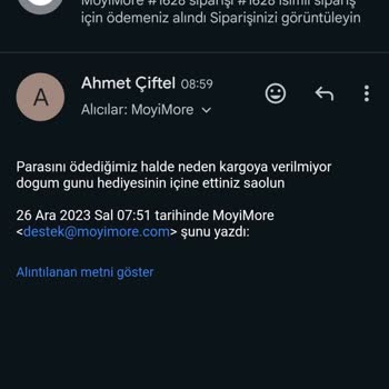 Moyi More Siparişim Gelmedi, İletişim Kurulamıyor!