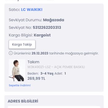 LC Waikiki Yanlış Ürün Kargolama