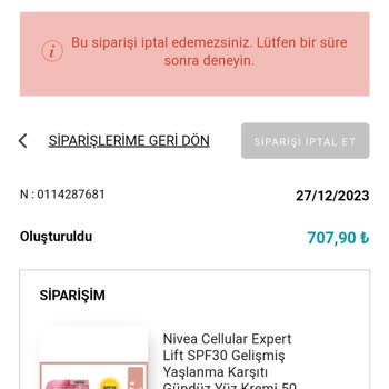Watsons Teslim Edilmeyen Sipariş