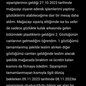 Atasun Optik Mağduriyetim Aylardır Devam Ediyor!